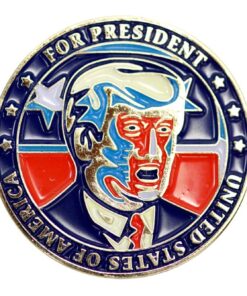 Alternative view of Donald Trump & Hillary Clinton For President Flip Coin