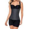 Ann Chery 2027 Corset Waist Trainer for Women’s Weight Loss - Colombian Waist Cincher With Straps - 3 Hook Vest Body Shaper Medium Black