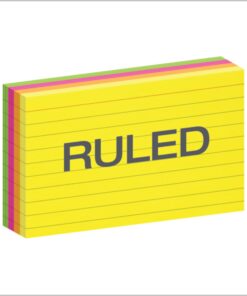 Alternative view of Oxford Neon Index Cards, 3" x 5", Ruled, Assorted Colors, 300 Per Pack (81300EE)