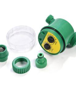 Dioche Garden Irrigation Timer, Single Outlet Automatic Water Faucet Hose Timer Ball Valve Allow Connected Irrigation System Green 17 61ms87nWZL
