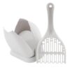 Petmate Scoop N' Hide Cat Litter Scoop with Discreet Litter Scoop Holder, White Pearl White
