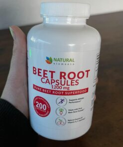 Beet Root Capsules - 1200mg Per Serving - 200 Beet Root Powder Capsules - Beetroot Powder Supports Blood Pressure, Athletic Performance, Digestive, Immune System (Pure, Non-GMO & Gluten Free 32 61msIkORseL