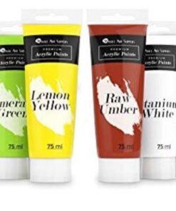 Castle Art Supplies 12 Large Acrylic 75ml Paint Tubes Set for Adults Beginner Artists Students | Ideal for Canvas Wood Ceramic Fabric and Nail Art 12 Count (Pack of 1) 41 61msWVVwBIL