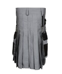 Scottish Black & Gray Two Tone Utility Kilt (Belly Button Measurement 38) 7 61muOwXxWL
