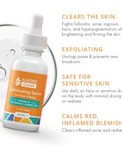 Alternative view of Face & Body Clearing Serum, Level 1- for acne, folliculitis, aging skin, ingrown hairs, dark spots - face, chest, butt, back, thighs, arms - mandelic acid - 1 fl oz 1 Fl Oz (Pack of 1)