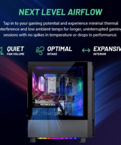 Skytech Gaming Shadow Gaming PC Desktop – AMD Ryzen 5 5600X 3.7 GHz, NVIDIA RTX 4060, 1TB NVME SSD, 16GB DDR4 RAM 3200, 600W Gold PSU, 11AC Wi-Fi, Windows 11 Home 64-bit,Black 5600X | 4060 15 61mw61BKIJL