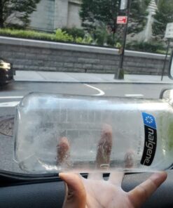 Nalgene Tritan Wide Mouth BPA-Free Water Bottle, Clear w/ Green Cap, 32-Ounces 27 61mwiC6No0L