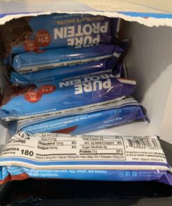Pure Protein Bars, High Protein, Nutritious Snacks to Support Energy, Low Sugar, Gluten Free, Chocolate Deluxe, 1.76 oz., 12 Count(Pack of 1) (Packaging may vary) 31 61n058XLW2L