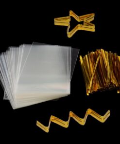 COOLAKE Clear Treat Bags 200 PCS (4" by 6") Cellophane Bag Clear Candy Bags with 200PCS Twist Ties for Wedding Gift Cookie Candy 200PCS 4" by 6" 15 61n0eF8Z17L