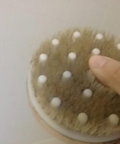 CSM Dry Body Brush for Beautiful Skin - Solid Wood Frame & Boar Hair Exfoliating Brush to Exfoliate & Soften Skin, Improve Circulation, Stop Ingrown Hairs, and Reduce The Appearance Cellulite 64 61n0kIZzUPL