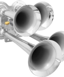 Vixen Horns Train Horn Kit for Trucks/Car/Semi. Complete Onboard System- 150psi Air Compressor, 2 Gallon Tank, 4 Trumpets. Super Loud dB. Fits Vehicles like Pickup/Jeep/RV/SUV 12v VXO8560/4114C 12 61n1KUoFNL