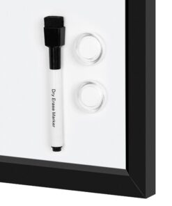 Amazon Basics Magnetic Dry Erase White Board, 35 x 23-Inch Whiteboard - Black Wooden Frame 23"x35" Magnetic, Wood Frame 29 61n1bADvQhL