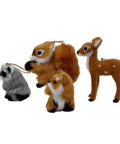 Alternative view of Kurt Adler Plush Animal Ornaments (2" to 4" Deer, Fox, Raccoon, and Squirrel) 2" to 4" Deer, Fox, Raccoon, and Squirrel