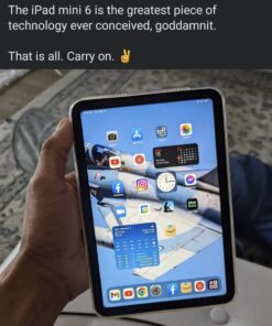 Apple iPad Mini (6th Generation): with A15 Bionic chip, 8.3-inch Liquid Retina Display, 64GB, Wi-Fi 6, 12MP front/12MP Back Camera, Touch ID, All-Day Battery Life – Starlight WiFi Without AppleCare+ 36 61n3LDeeClL