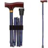 DMI Designer Folding Cane, Walking Cane, Foldable Cane for Men, Walking Cane for Women, Canes for Seniors, Adjustable Cane, Ergonomic Wood Handle Cane, Supports up to 250 Pounds, Blue Cyclone 22 61n3QjyRqRL