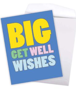 NobleWorks - Jumbo Get Well Card Funny (8.5 x 11 Inch) - Group Humor Greeting Card, Feel Better Soon - Big Get Well Wishes J2721GWG 12 61n4c5luaBL