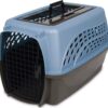 Petmate Two-Door Small Dog Kennel & Cat Kennel, Top Loading or Front Loading Pet Carrier, Made with Recycled Materials, 24 inches in Length For Pets up to 15 Pounds, Made in USA 24.1"L x 16.8"W x 14.5"H BLUE 18 61n4yDRCsKL