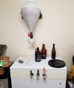 FASTFERMENT - FFT FastFerment Conical Fermenter 7.9 Gallon HomeBrew Kit BPA Free Food grade Primary Carboy Fermenter: Beer Brewing, Wine Fermentation or a Hard Cider brewing kit. Wall mount included 30 61n5Hw6RigL