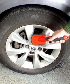 Mothers Car Wash Brush, Wheel and Fender Brush, Short Handle Tire Cleaner for Car Detailing, 10 Inch, Red/Black Standard 55 61n6Fur4vzL