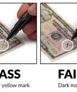Dri Mark CFD5PK Counterfeit Bill Detector Marker Pen, Made in The USA, 3 Times More Ink, Pocket Size, Fake Money Checker - Money Loss Prevention Tester & Fraud Protection for U.S. Currency (Pack of 5) 5 Pack Pocket Size 12 61n7YDmb14L