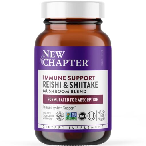 New Chapter Immune Support LifeShield Immune Support with Organic Reishi Mushroom Vegan + Non-GMO Ingredients - 120 Count (Pack of 1) 120 Count (Pack of 1)