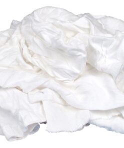Buffalo Industries (10521) Absorbent White Recycled T-Shirt Cloth Rags - 1 lb. box - For All-purpose Wiping, Cleaning, and Polishing - Made from 100% Recycled Materials 0 6 61n8R17lDL