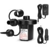 AGPTEK Electric Air Pump with 3 Nozzles, 110V AC/12V DC, Portable Quick-Fill Perfect Inflator/Deflator Pumps for Outdoor Camping, Inflatable Cushions, Air Mattress Beds, Boats, Swimming Ring 22 61n9CNx2uOL