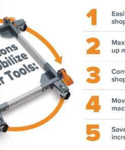 PortaMate Heavy Duty Universal Mobile Base Bora PM-2500. A Tough, Fully Adjustable Mobile Base for Mobilizing Large Tools, Machines and Other Applications 40 61n9XWDXzDL