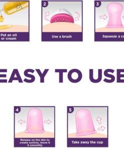 Anti Cellulite Vacuum 2 Cups Set Medical Silicone with Cellulite Massager Remover and Exfoliating Facial Brush for Perfect Body 22 61nAAxGCn3L