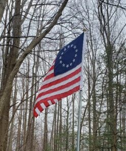 Made in USA Flags Co. - 13-Star Betsy Ross Flag Made in USA- All Weather American Flag with Fade-Resistant SolarMax Nylon, Embroidered Stars & Sewn Stripes - Premium Quality, Durable 3x5 ft Flag 33 61nAfacwSLL