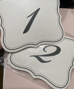 Alternative view of Numbers 1-25 Elegant Table Cards Wedding Reception Double Side Decorations