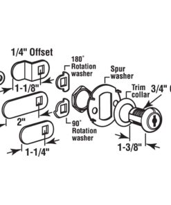 Alternative view of Defender Security U 11089 Drawer and Cabinet Lock – Secure Important Files and Drawers, 1-3/8”, Diecast Housing with Classic Bronze Finish, Fits on 1” Max Panel Thickness (1 Kit)