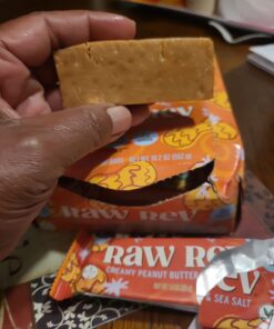 Raw Rev Vegan High-Protein Bars, Creamy Peanut Butter & Sea Salt, 12g Plant Based Protein, 13g Fiber, 1.6 Oz, Pack of 12 12 Count (Pack of 1) 15 61nCcH7khhL