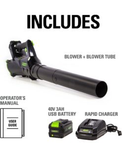Greenworks 40V (110 MPH / 390 CFM) Cordless Axial Blower, 3.0Ah Battery and Charger Included LB-390 3Ah Battery and Charger 20 61nClYQJc8S