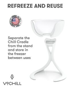 Alternative view of VoChill Stemmed Wine Glass Chiller | Smart & stylish | Radically cool wine tool – keeps wine perfectly chilled in your glass | Refreezable Chill Cradle actively chills (Quartz, Single VoChill) Stemmed Single Quartz