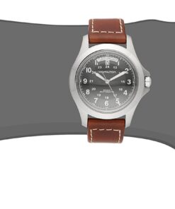 Hamilton Men's H64455533 Khaki King Series Stainless Steel Automatic Watch with Brown Leather Band 24 61nEvCDrL