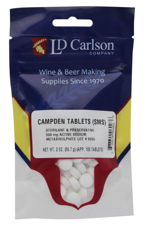 Campden Tablets (sodium metabisulfite) - 2 Oz(100 Tablets)