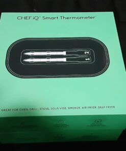 CHEF iQ Smart Wireless Meat Thermometer with 2 Ultra-Thin Probes, Unlimited Range Bluetooth Meat Thermometer, Digital Food Thermometer for Remote Monitoring of BBQ Grill, Oven Hub + 2 Probes (2023) 72 61nFYQMyNuL