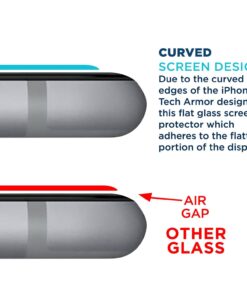 Tech Armor Ballistic Glass Screen Protector Designed for Apple NEW iPhone SE 3 (2022), iPhone SE 2 (2020), iPhone 8 and iPhone 7 (4.7 Inch) 3 Pack Tempered Glass 24 61nH Xw68jL