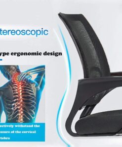 Office Chair Ergonomic Cheap Desk Chair Mesh Computer Chair Lumbar Support Modern Executive Adjustable Stool Rolling Swivel Chair for Back Pain (Black) Black 23 61nIMs72j1L