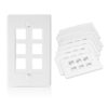 Cable Matters UL Listed 10-Pack Wall Plate with 6-Port Keystone Jack in White 61 61nIlpWWxBL