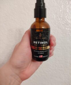 DOUBLE SIZED (2Oz) Retinol Serum for Face with Hyaluronic Acid + Vitamin E and A + Aloe Vera Anti-Aging Serum Pore Tightener Fade Dark Spots Clinical Strength Formula by InstaSkincare 2 Fl Oz (Pack of 1) 28 61nJ4rYWRBL