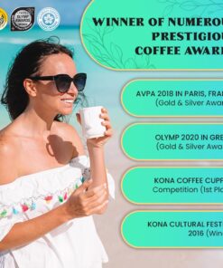 Kona Gold Coffee Whole Beans - 8 oz, by Kona Gold Rum Co. - Freshly Roasted Medium/Dark Roast Extra Fancy - 100% Kona Coffee | Peach Notes With Creamy Tones 8 Ounce (Pack of 1) Whole Bean 11 61nJfYuZFzL