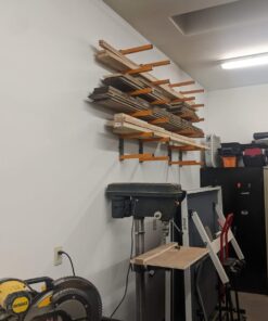 Bora Wood Organizer and Lumber Storage Metal Rack with 6-Level Wall Mount – Indoor and Outdoor Use, In Orange | PBR-001 73 61nJqaTjp5L