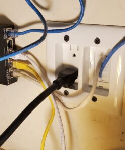 Bryant Electric RR1512W 2-Gang Recessed TV Connection Outlet Plate with 15 Amp 125V Tamper-Resistant Duplex Receptacle with One Pass-Thru Opening, White 1-Pass-Thru Opening 45 61nJsRfQLuL