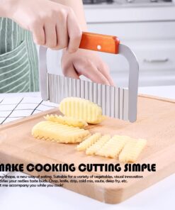 2PCS Stainless Steel Wavy and Straight Soap Mold Loaf Potato Vegetable Cutter Cutting Tool 2PCS Wavy+Straight 16 61nKxXUvDmL