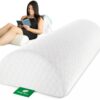 Cushy Form Bolster Pillow for Lumbar and Leg Support - 20.5 x 8 x 4.5 Inches Half Moon Memory Foam Cushion for Stomach, Back & Side Sleepers - Roll Pillows for Back and Neck w/Washable Cover Semi Roll - 4.5" 43 61nLkEuHyL 2