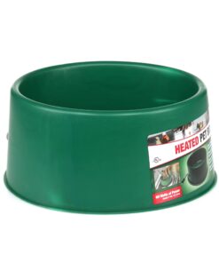 Farm Innovators P-60 1.5 Gallon 60 Watt Electric Powered Heated Pet Water Bowl with Thermostatic Control and Anti Chew Cord, Green Single 18 61nLlVwrDL
