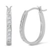 Certified 1/2ct TW Oval Shaped Natural Diamond Hoop Earrings for Women Crafted in 10K Yellow or 10K White Gold |AGS or IGI Certified Real Diamonds 10K White Gold-IGI Certified 7 61nNyNLMKxL