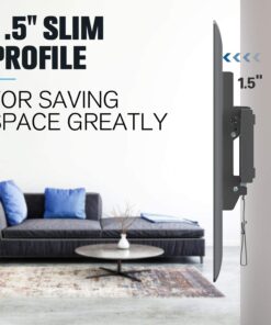 Mounting Dream Tilting TV Mounts for Most 26-60 Inch LED, LCD TVs up to VESA 400 x 400mm and 88 LBS Loading Capacity, TV Wall Mount with Unique Strap Design for Easily Lock and Release MD2268-MK 26 61nPNyyYfAL